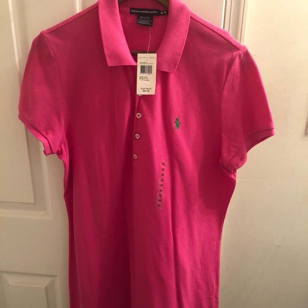 Ralph Lauren Sport - Pink Knit Shirt Dress XL